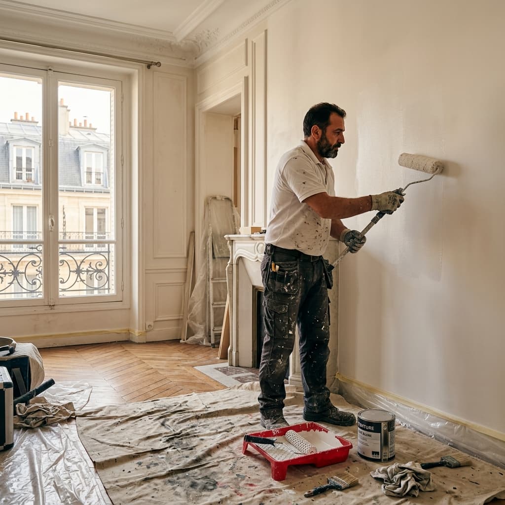 Peintre LUPOQ Rénovation en finition sur un chantier parisien