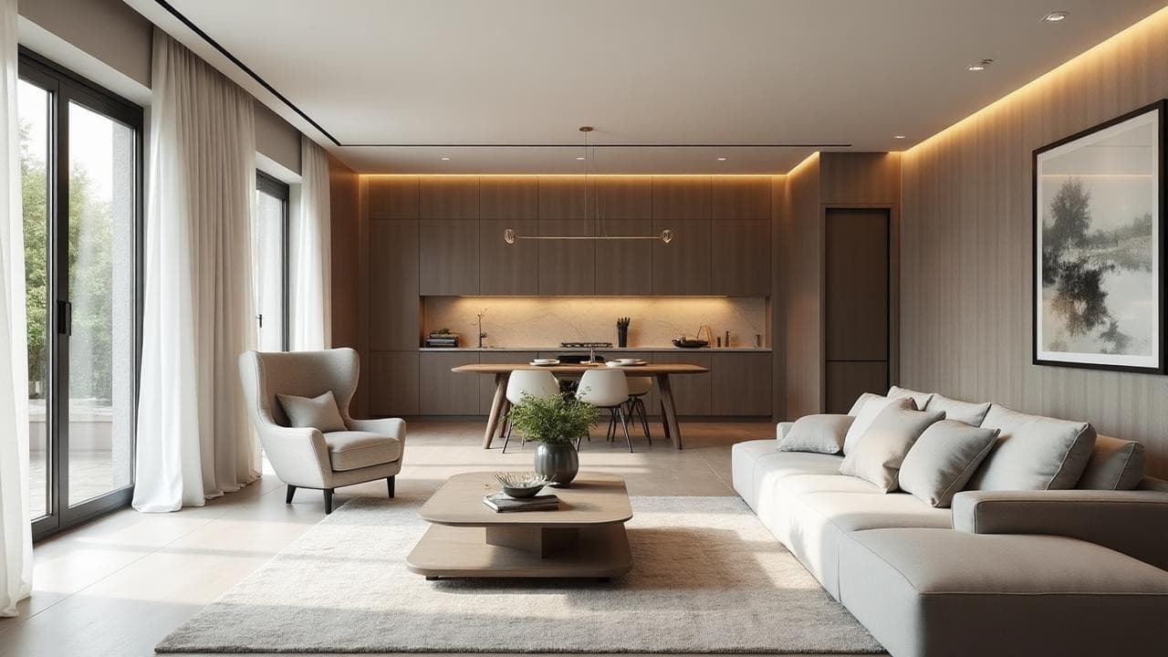 Rénovation complète du salon d'un appartement à Paris & Île-de-France — 80 m² livré en 10 semaines par LUPOQ Rénovation