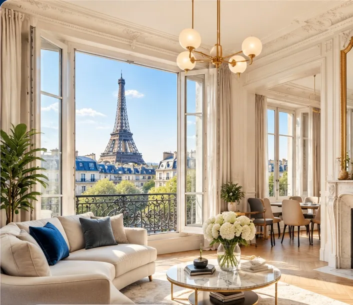 Appartement parisien lumineux, tel que vous le voyez à la visite